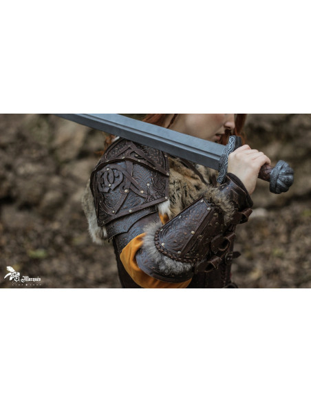 Bracciali Vikinghi Baldur con pelle...