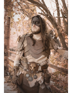 Pettorale guerriero vichingo Berserker - Marrone