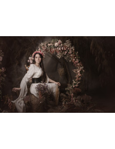 Cintura Corsetto donna Nobile con broccati - Marrone 2