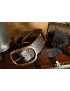 Cintura Nobile Rinascimento in pelle - Marrone