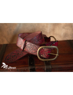 Cintura Nobile Rinascimento in pelle - Rossa