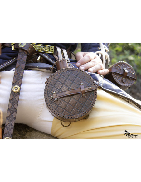 Cantimplora Explorer medieval in pelle