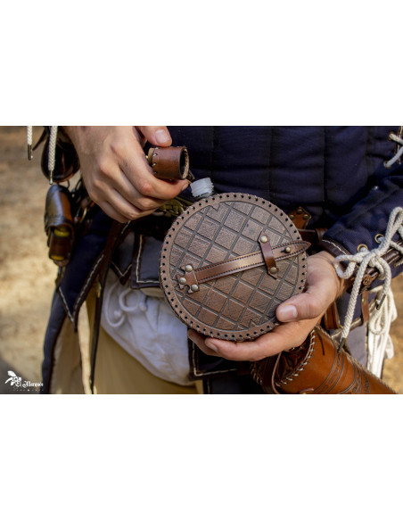 Cantimplora Explorer medieval in pelle