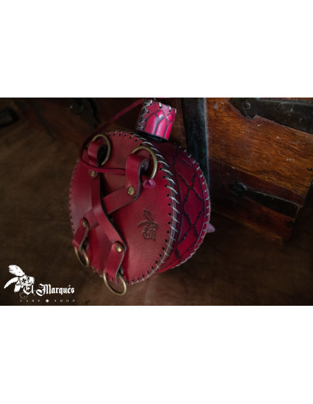 Cantimplora Explorer medieval in pelle