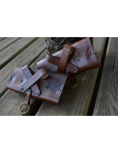 Borsa in pelle per 4 pozioni magiche - Marrone 2