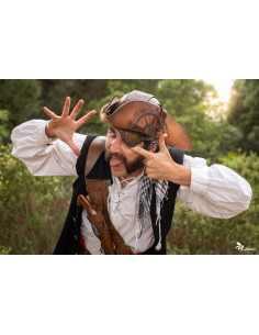 Patcher Pirata in pelle marrone 2