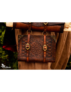 Porta-pergamino set con libro Grimorio per LARP