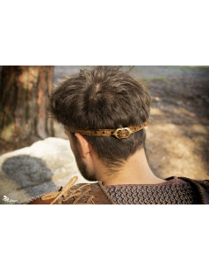 Pezzo Oculare Viking Odino in cuoio marrone 2