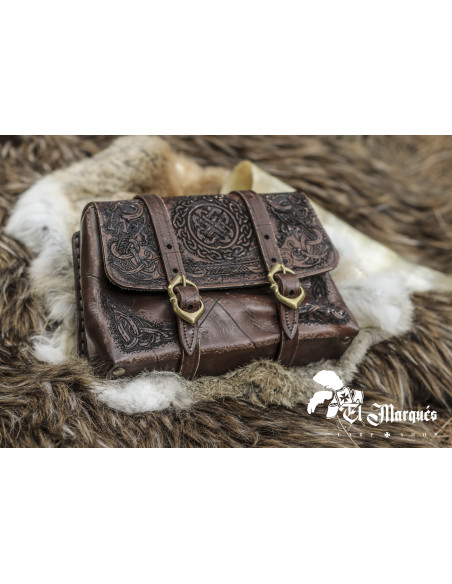 Borsa Vichinga Drakkar in pelle