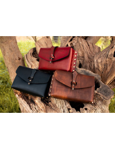 Borsa medievale da pelle per pellegrini 2
