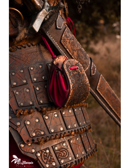 Borsa Vikinga tipo limosnera in pelle...