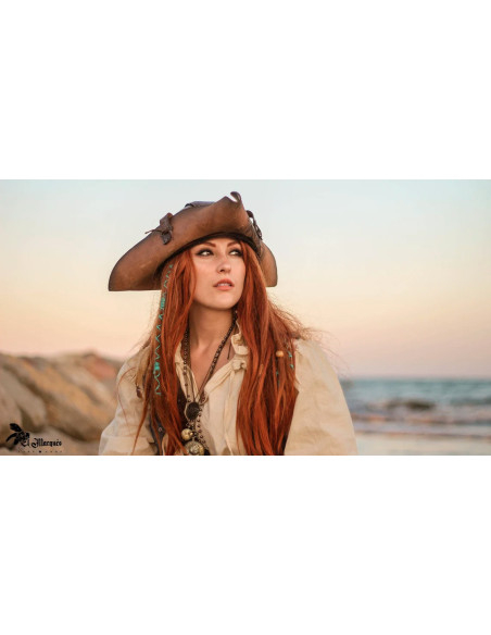 Cappello Pirata Tricornio, rosa dei...