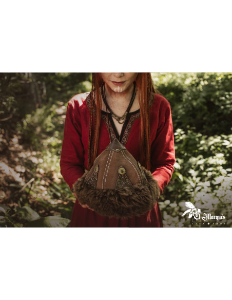 Sombrero Vichingo di pecora e cuoio