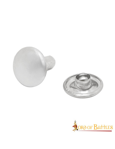 Set di 50 bottoni medievali in acciaio