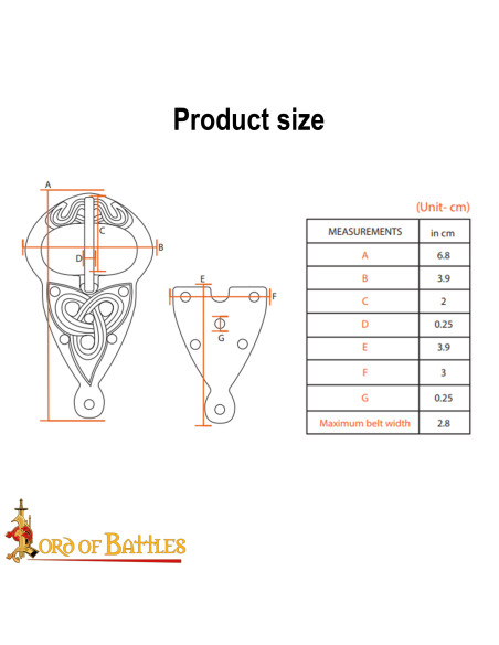 Fibbia di cintura vichinga con nodi...
