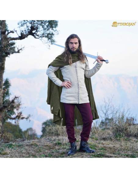 Cappa medievale in lana Bocksten Man....