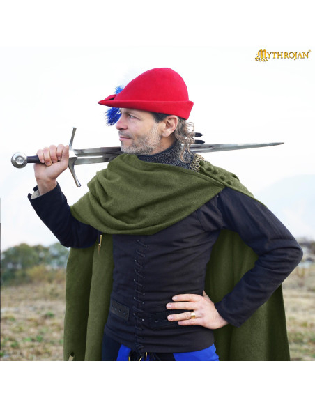 Cappa medievale in lana Bocksten Man....