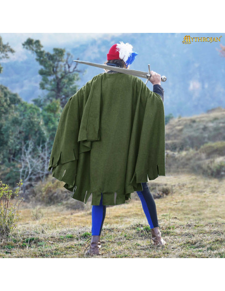Cappa medievale in lana Bocksten Man....
