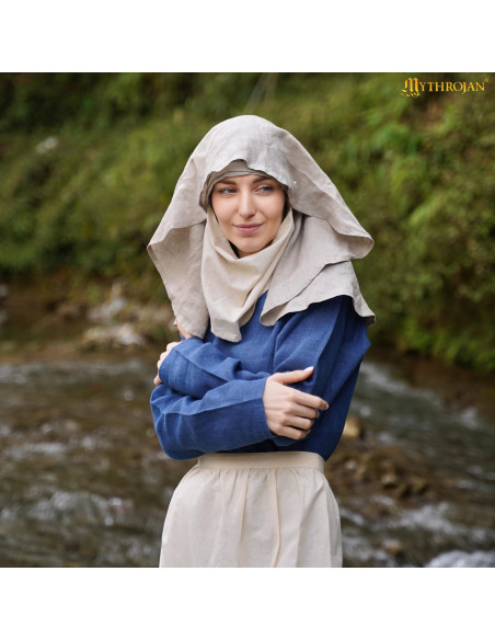 Velo medieval donzella illuminata in...