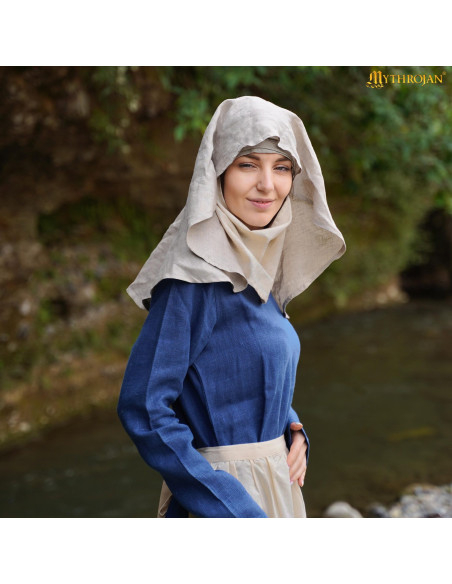 Velo medieval donzella illuminata in...