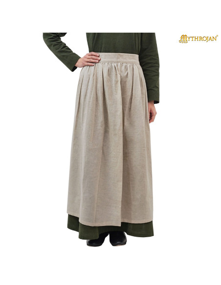 Grembiule medieval da contadina in lino