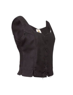 Corpetto medievale donna Tika in cotone, nero 2
