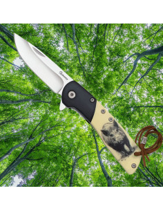 Coltello Jabalì Albainox, legno nero ABS (16,20 cm.)