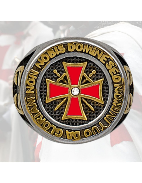 Anello in acciaio con sigillo dei...