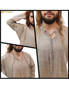 Camicia medieval uomo in lino 2