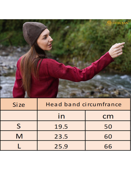 Cappello Viking Birka in lana marrone