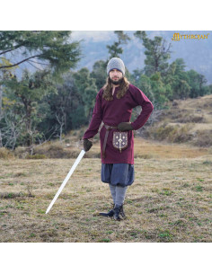 Tunica Vikinga Erik in lana granata 2