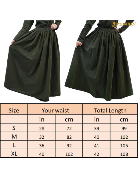 Gonna medievale La Aventurera - verde...