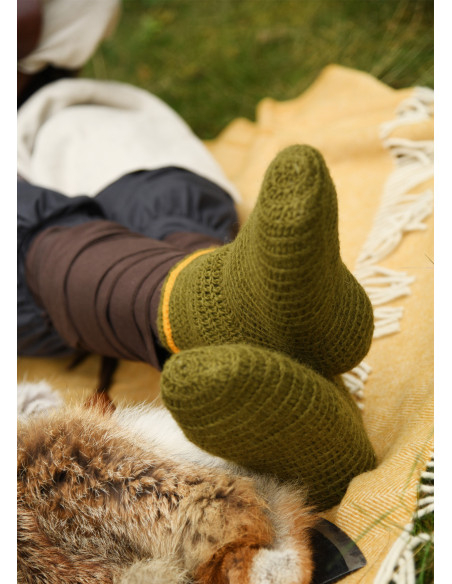 Calzini di lana all'uncinetto,...