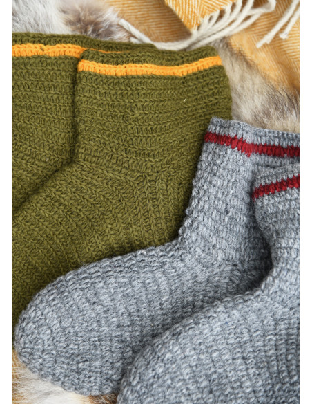 Calzini di lana all'uncinetto,...