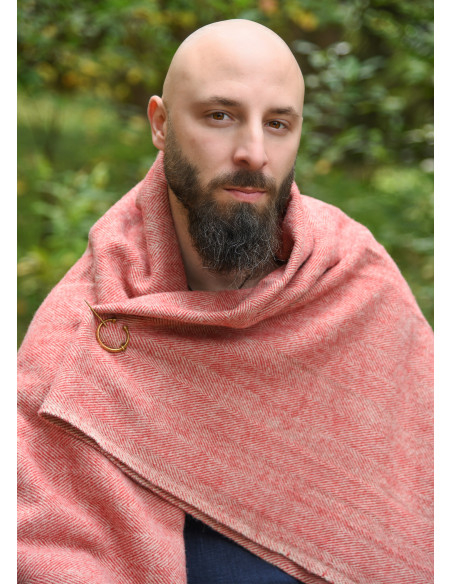 Stola in lana a spina di pesce in...