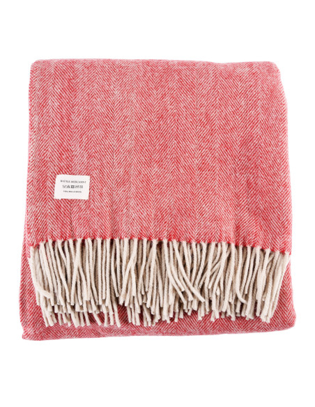 Stola in lana a spina di pesce in...