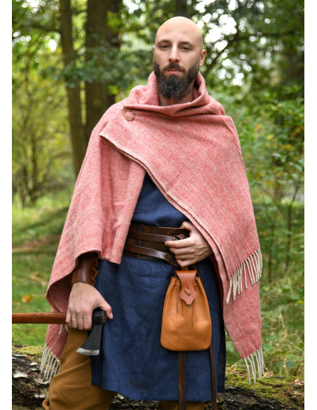 Stola in lana a spina di pesce in...