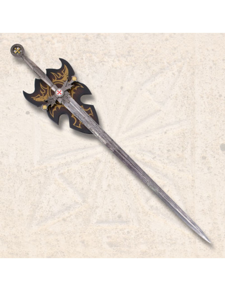 Spada Templare con supporto da parete...