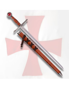 Spada Templare per bambini con fodero marrone (59,2 cm).