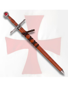 Spada Templare per bambini con fodero marrone (59,2 cm). 2