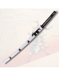 Katana decorativa con fodero bianco decorato Cigno (103,5... 2
