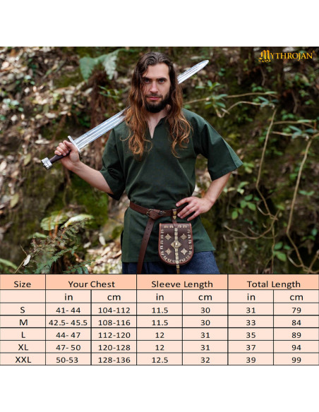 Tunika vichinga corta in cotone...