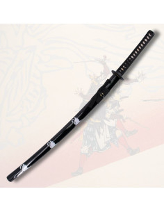 Katana funzionale con fodero nero decorato Cigno (103,5 cm.) 2