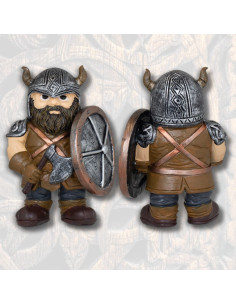 Figura in resina vichinga con scudo e ascia (10,5 cm.)