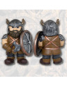 Figura in resina vichinga con scudo e ascia (10,5 cm.)