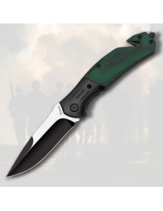 Coltello di salvataggio Albainox Stamina verde (19,6 cm.)