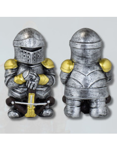 Figura in resina guerriero medieval con balestra (10,5 cm.)