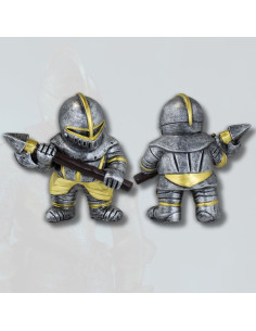 Figura in resina guerriero medievale con lancia (10,5 cm.)