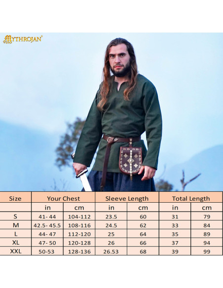 Tunika vichinga a maniche lunghe...