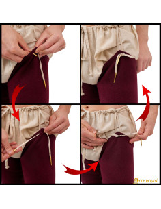 Gambe medievali in lana modello Oswald 2